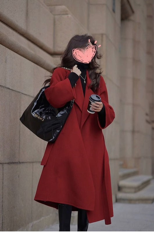 Abrigo Socialite de Moda Otoño-Invierno Largo hasta la Rodilla - Image 14