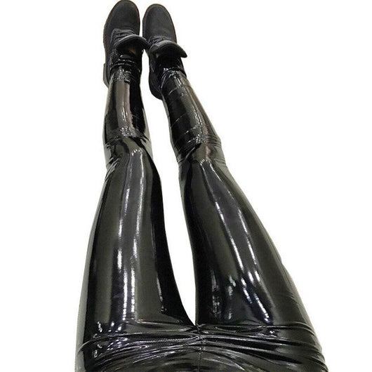 Pantalones de Cuero Ajustados de Cintura Alta - Image 7