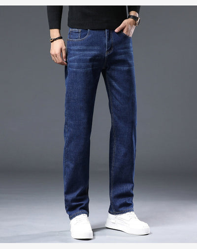 Pantalones Vaqueros Gruesos Forrados en Fleece para Hombre Talla Grande - Image 24