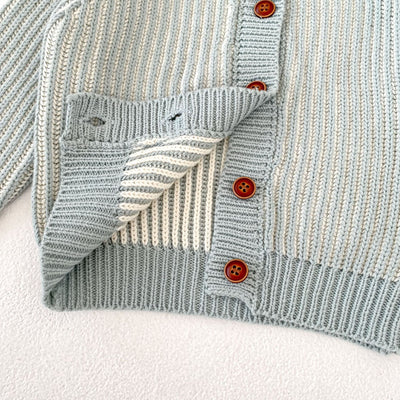 Cardigan Tejido Bicolor para Bebé con Cuello Redondo - Image 23