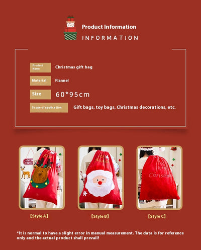 Bolsas de Regalo Navideñas Grandes del Papá Noel para Sorpresas de Nochebuena - Image 11
