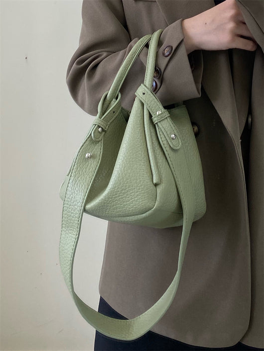 Bolso Bucket de Cuero Suave con Textura Lichee Premium - Image 11