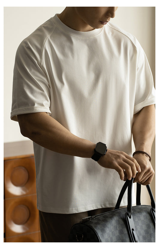 Camiseta Raglan Suelta con Protección Solar y Tecnología Antibacterial para Hombre - Image 15
