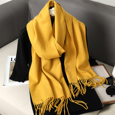 Pashmina Cálida de Color Sólido para Mujer - Chal Suave Estilo Cashmere - Image 19