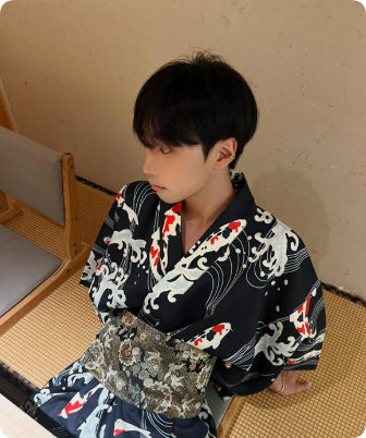Yukata Japonés de Verano para Hombre - Ropa de Descanso Tradicional - Image 29