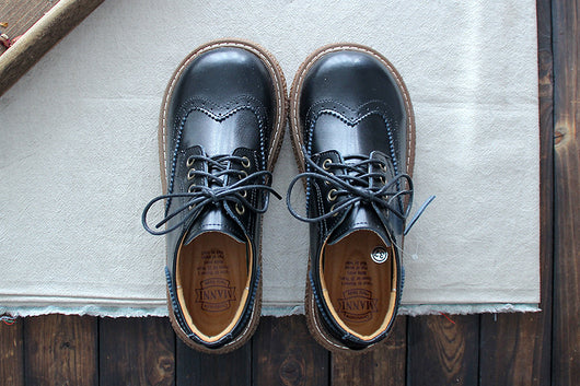 Zapatos de Cuero para Mujer Estilo Retro Literario - Image 9