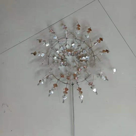 Molino de Viento Decorativo de Metal con Diseño Mágico