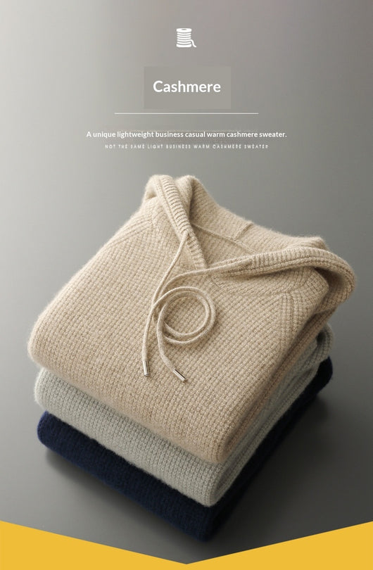 Suéter de Cachemira con Capucha para Otoño e Invierno - Image 21