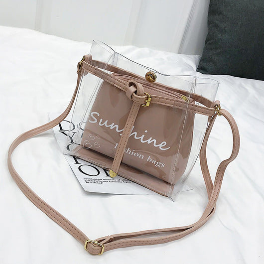 Bolsa Transparente con Estampado de Letras y Diseño Materno - Image 9