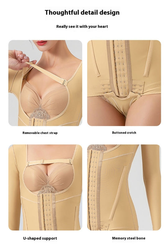 Enterizo Reductora de Manga Larga con Compresión Fuerte para Brazos, Espalda y Glúteos - Image 10