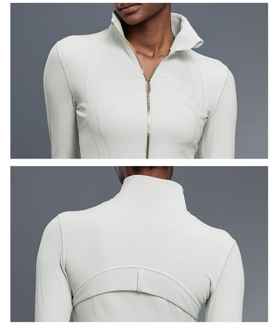 Chaqueta Deportiva Impermeable con Cuello Alto para Yoga y Running - Image 15