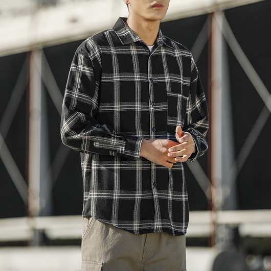 Camisa a Cuadros Hombre Talla Grande Corte Relajado - Image 4