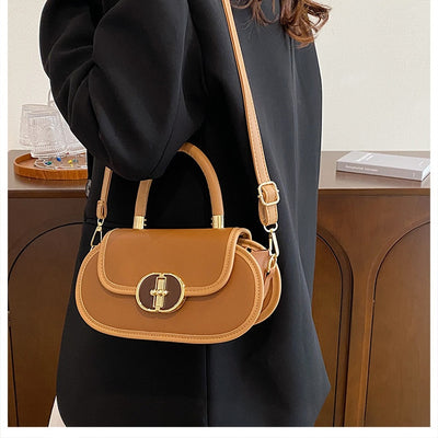 Bolso Tote Retro Premium Mate con Correa Cruzada Miniatura Redonda Otoño - Image 23