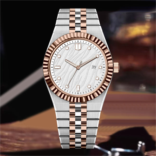 Reloj de Cuarzo Ejecutivo con Correa de Acero Inoxidable para Hombre