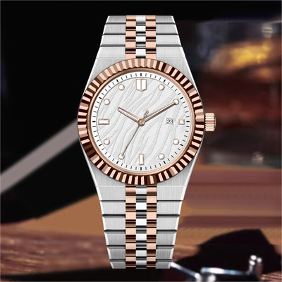 Reloj de Cuarzo Ejecutivo con Correa de Acero Inoxidable para Hombre