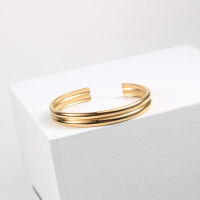 Pulsera de Acero Titanio Curvado Doble - Image 8