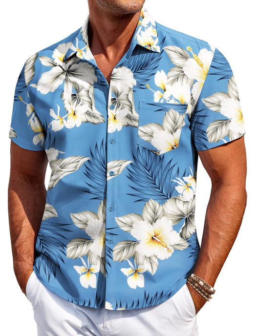 Camisa Hawaiana Hombre Manga Corta - Diseño Versátil y Moderno - Image 48