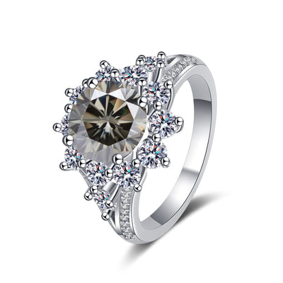 Anillo de Plata 925 con Moissanita de 3 Quilates - Lujo Asequible para Mujer - Image 4