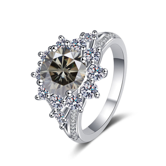 Anillo de Plata 925 con Moissanita de 3 Quilates - Lujo Asequible para Mujer - Image 4