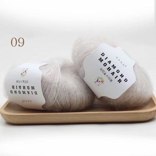 Bufanda Chal de Mohair Tejida a Mano Sudafricana Premium con Ovillo de Lana DIY - Image 64