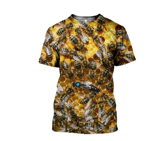 Camiseta Hombre Cuello Redondo Estampado Miel - Image 7