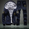Conjunto Deportivo Dos Piezas Grueso Abrigo Polar para Hombre Talla Grande