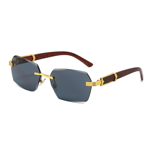 Gafas de Sol Rimless Transparentes para Hombre con Bordes Tallados - Image 6