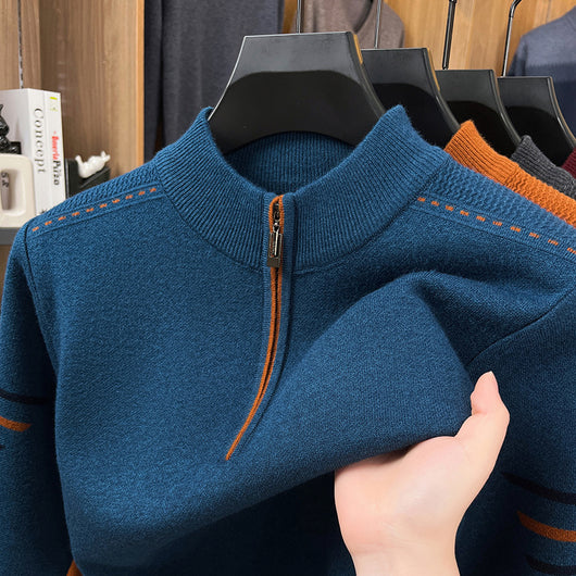 Suéter de Cuello Alto Grueso para Hombre - Lana Cálida Invierno Casual - Image 3