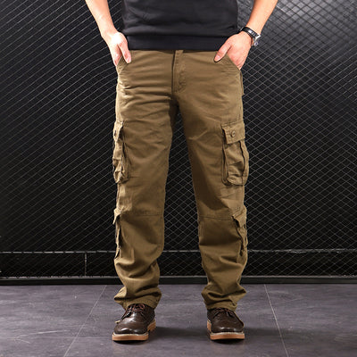 Pantalón Cargo Clásico de Pierna Recta con Múltiples Bolsillos - Image 11