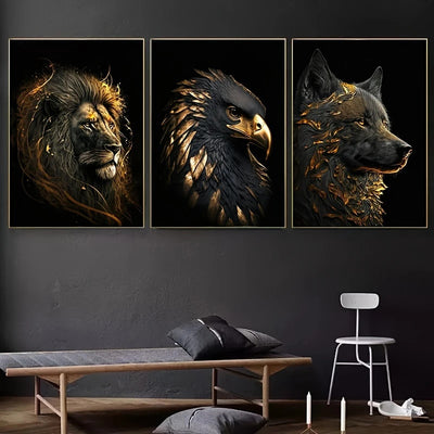 Cuadro Decorativo León - Pintura al Óleo sobre Lienzo para Sala de Estar - Image 14