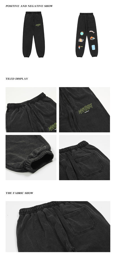 Pantalones Deportivos Estilo Vintage con Estampado y Pierna Ancha - Image 12