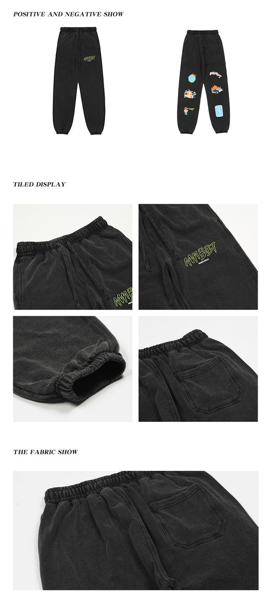 Pantalones Deportivos Estilo Vintage con Estampado y Pierna Ancha - Image 12