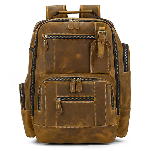 Mochila Ejecutiva de Cuero Genuino Retro - Capacidad Grande para Laptop 15 pulgadas - Image 8