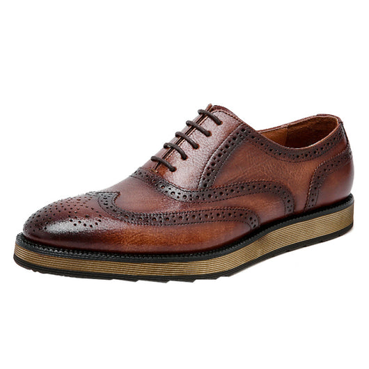 Zapatos Brogue Ejecutivos Hombre Estilo Británico Retro Grabado - Image 14