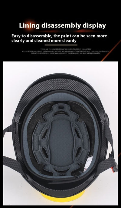 Casco Motocicleta Medio Casco Protección Solar Todo Clima - Image 13