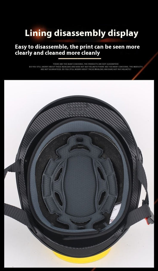 Casco Motocicleta Medio Casco Protección Solar Todo Clima - Image 13