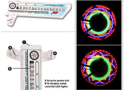 Luz LED Colorida para Bicicleta de Montaña - 32 Luces Knight Hot Wheels - Image 8