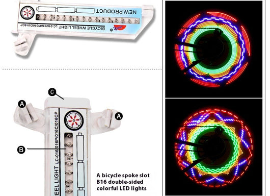 Luz LED Colorida para Bicicleta de Montaña - 32 Luces Knight Hot Wheels - Image 8