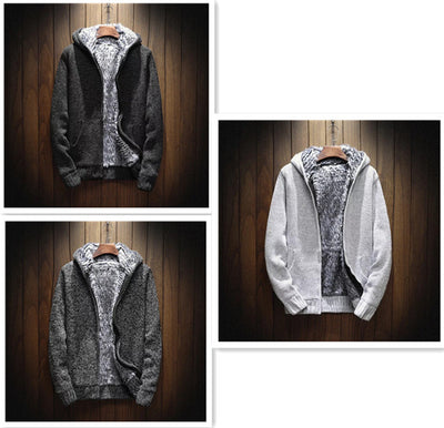 Cardigan Acolchado de Terciopelo con Capucha para Hombre - Image 6