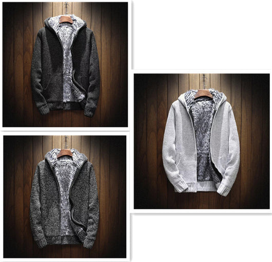 Cardigan Acolchado de Terciopelo con Capucha para Hombre - Image 6