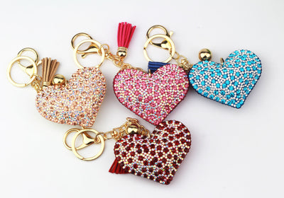 Llavero de Corazón Diamante en Tonos Melocotón - Image 9