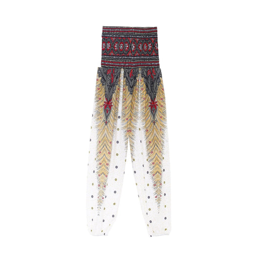 Pantalones Yoga Sueltos Estampado Floral Pierna Ancha Largos - Image 5