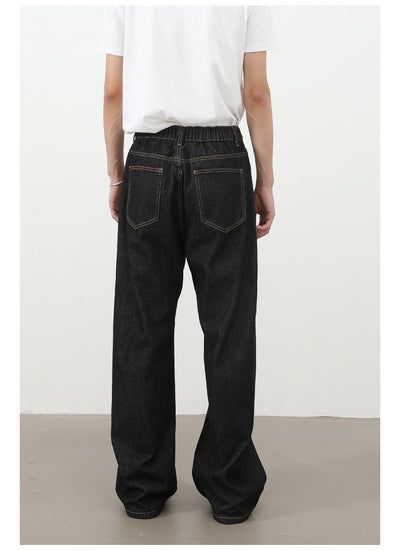 Jeans Retro Holgados con Cintura Elástica Estilo Coreano para Hombre - Image 37