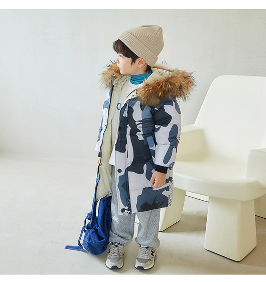 Abrigo Infantil Grueso con Cuello de Pelaje - Talla Mediana y Grande - Image 22