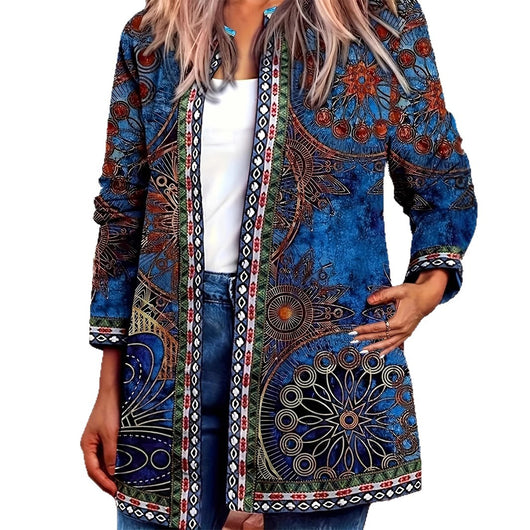 Blusa Larga Estampada sin Cuello para Mujer - Image 5