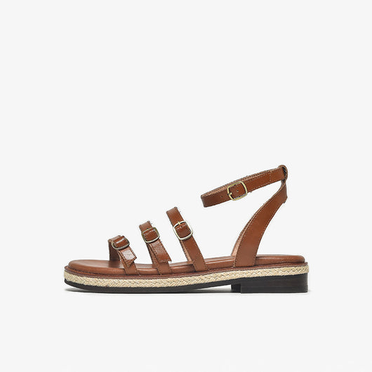 Sandalias Retro con Tira Cruzada y Tacón Grueso para Mujer - Image 5