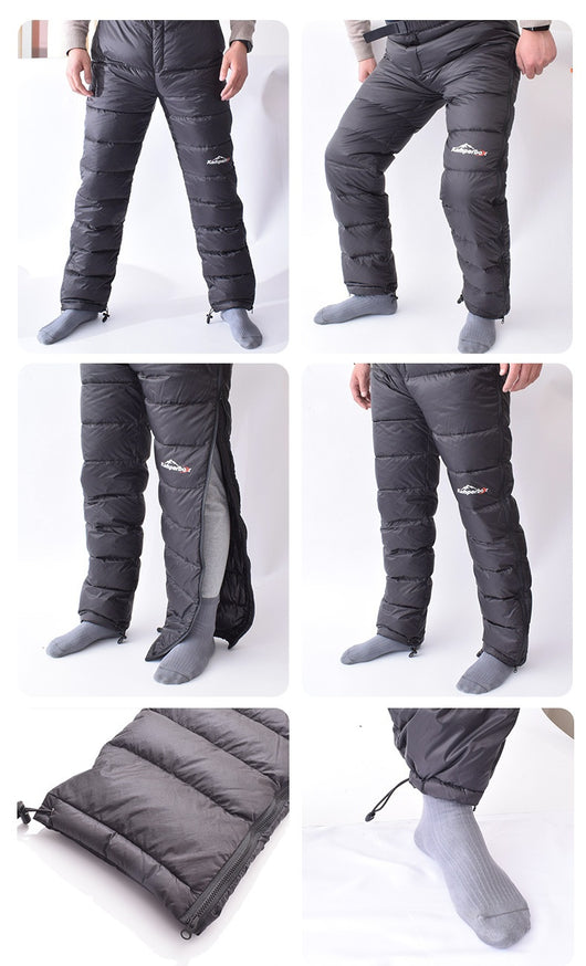 Pantalones de Esquí Aislados para Invierno - Relleno de Plumón Negro - Image 6