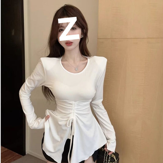 Polera Térmica Mujer con Cordón y Mangas Largas