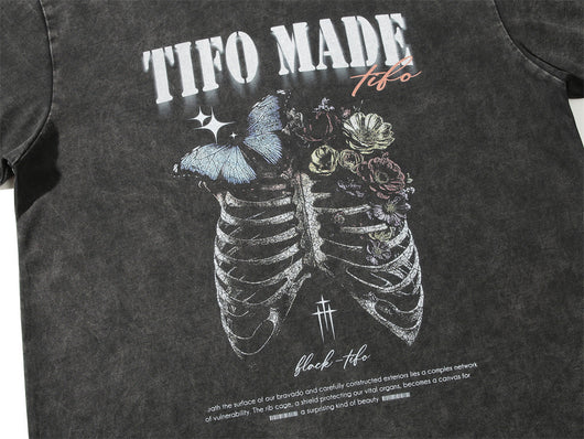 Camiseta Calavera Desgastada para Hombre - Estilo Vintage Rock - Image 18