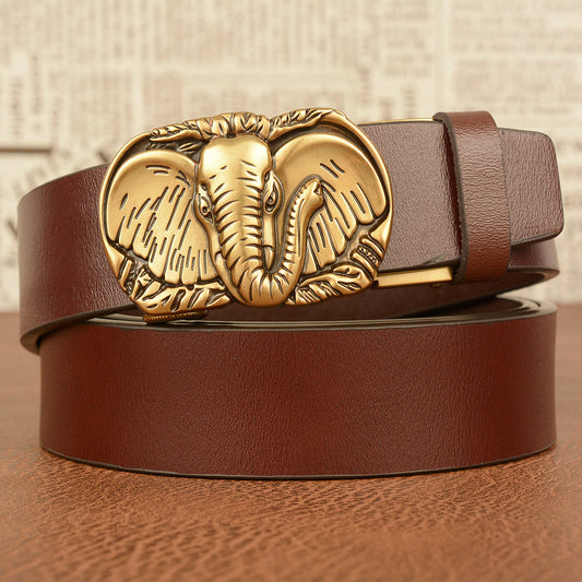 Cinturón de Cuero Automático Elephant - Casual y Versátil - Image 2